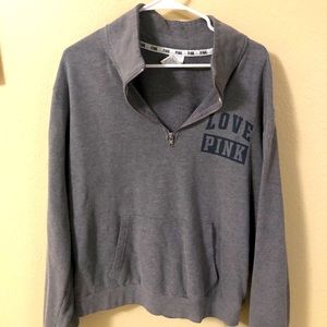 PINK size Large half zip sweatshirt